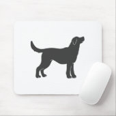 シルエット犬の立ち – 背景色を選択 マウスパッド (マウス)