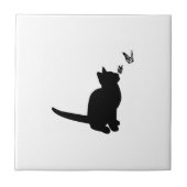 シルエット猫 タイル (正面)