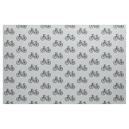 シルエット自転車 |変更可能な背景色 ファブリック (ファットクウォーター)