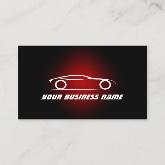 シルエット車の名刺デザイン 名刺 (正面)