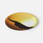 シルエット軍隊ジェット戦闘機 ペーパープレート (アングル)