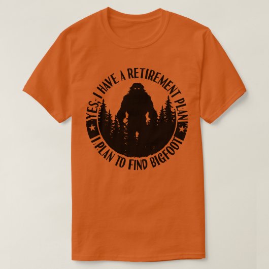 シルエット退職計画サスカッチ Tシャツ (デザイン正面)