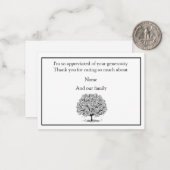 シルエット離れ桜後お葬式 ノートカード (正面/裏面インサイチュ)