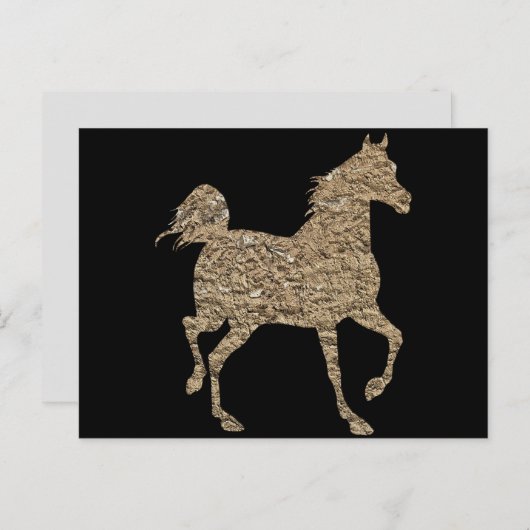 シルエット馬はがき ポストカード (正面/裏面)