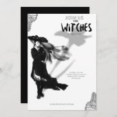 シルエット魔女ハロウィンパーティーの招待状 招待状 (正面/裏面)
