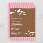 シルエット鳥のベビーシャワー招待状 招待状 (正面/裏面)