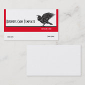 シルエット黒鳥Ravenロゴ名刺 名刺 (正面/裏面)