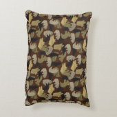シルエット アニマル カモフラージュ ブラウン アクセントクッション (裏面(縦))
