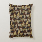 シルエット アニマル カモフラージュ ブラウン アクセントクッション (正面(垂直))