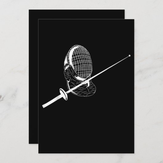 シルエット・アメリカフェンシング・マスクと武器フェンサー シーズンカード (正面/裏面)