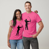 シルエット アーチェリー 射手 プレーヤー 弓と矢 狩人 Tシャツ (ユニセックス)