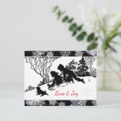 シルエット/スノーフレーク ポストカード (スタンド正面)