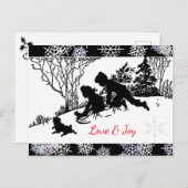 シルエット/スノーフレーク ポストカード (正面/裏面)