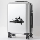 シルエット・スポーツ・バーベル・フィットネス シール (スーツケース)