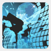 シルエット・ダンサー・ステッカー スクエアシール (正面)