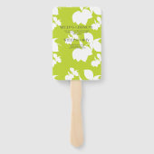 シルエット レモン ライム グリーン ウェディング ハンドファン (裏面)