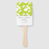 シルエット レモン ライム グリーン ウェディング ハンドファン (正面)