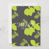 シルエット レモン ライム モダン ウェディング ブランシュ 招待状 (裏面)