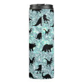 シルエット 魚 サメ クジラ 勾配 スパークル ギャラクシー タンブラー (裏面)