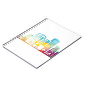 シルエットcityscape建物アイコンの色の都市 ノートブック (左側)