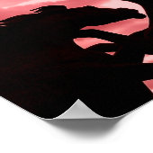 シルエットStallionデザインポスタープリント ポスター (角)