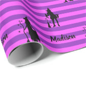 シルエッパーソナライズされたトウィッチハロウィーンギフト ラッピングペーパー (ロールコーナー)