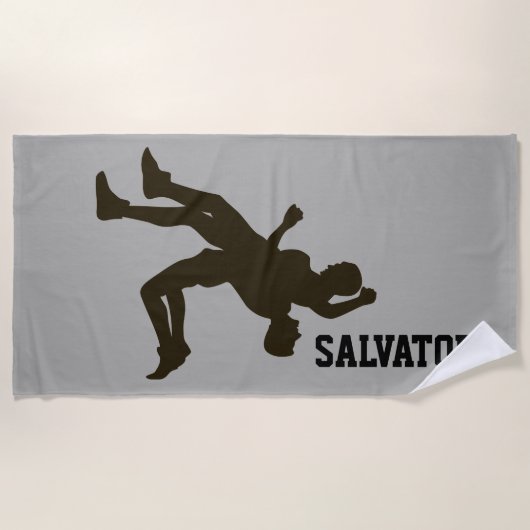 シルエッパーソナライズされたトワレスタービーチタオル ビーチタオル (正面)