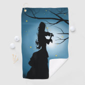 シルエッビクトリアントホタル&ムーンライトシーン ゴルフタオル (インサイチュ)