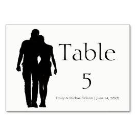 シルエッモダントカップル – 3x5テーブルカード テーブルナンバー