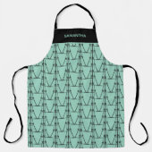 シルエッモダントココナッツの木のパターン エプロン (正面)