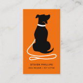 シルエッモダントドッグ歩くドッグ座 名刺 (正面)