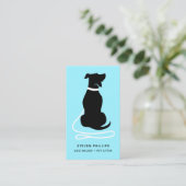 シルエッモダントドッグ歩くドッグ座 名刺 (スタンド正面)