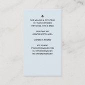 シルエッモダントドッグ歩くドッグ座 名刺 (裏面)