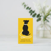 シルエッモダントドッグ歩くドッグ座 名刺 (スタンド正面)