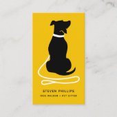 シルエッモダントドッグ歩くドッグ座 名刺 (正面)