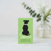 シルエッモダントドッグ歩くドッグ座 名刺 (スタンド正面)