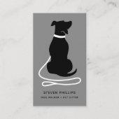 シルエッモダントドッグ歩くドッグ座 名刺 (正面)