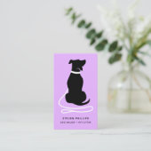 シルエッモダントドッグ歩くドッグ座 名刺 (スタンド正面)