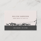 シルエッモダントドッグ歩く 名刺 (正面)