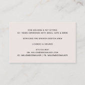 シルエッモダントドッグ歩く 名刺 (裏面)