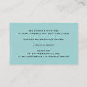 シルエッモダントドッグ歩く 名刺 (裏面)