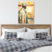 シルエッモダン包まれたトカラフルアートキャンバスプリン キャンバスプリント (インサイチュ (寝室))