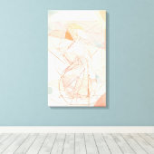 シルエッモダン包まれたトカラフルアートキャンバスプリン キャンバスプリント (インサイチュ (ウッドフロア))