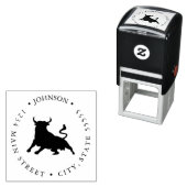 シルエッランニングトの反射ラベル付き セルフインキングスタンプ (インサイチュ)