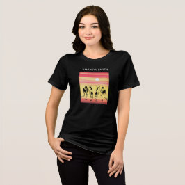 シルエッ素晴らしトサンセットブレイクダンスTシャツ トライブレンドＴシャツ
