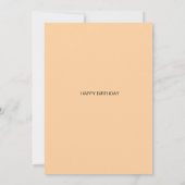 シルエッ素晴らしトダンサーオレンジ誕生日 カード (裏面)