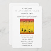 シルエッ素晴らしトダンサー誕生日招待状 招待状 (正面/裏面)