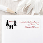 シルエッ魅力的トマウンテンのベアーアドレス ラベル (インサイチュ)