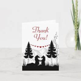 シルエッ魅力的トマウンテンベアーズサンキューカード サンキューカード