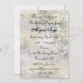 シルエッ10代のトガールとハート誕生日招待状 招待状 (裏面)